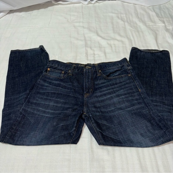 American Eagle Men’s Denim Relaxed Straight Jeans Size 32/32 - Picture 1 of 10